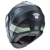 Kask motocyklowy Caberg Duke X Tour matowy czarny/żółty fluo/antracyt/srebrny