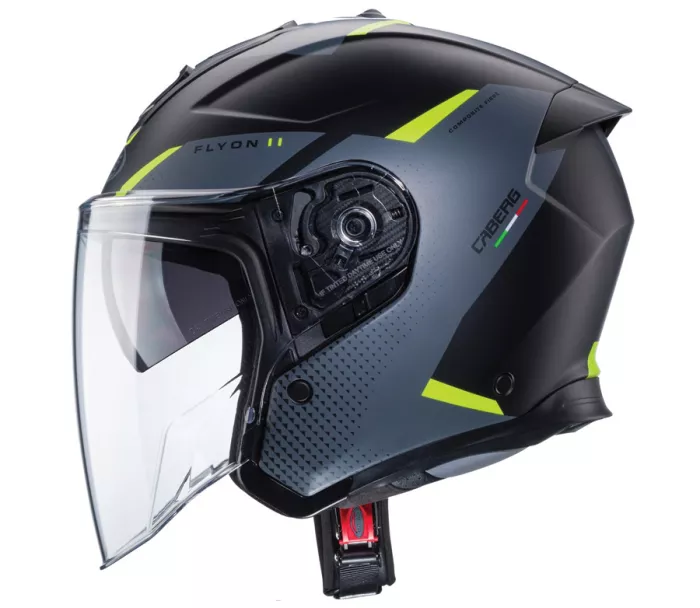 Kask motocyklowy Caberg Flyon II black/grey/yellow fluo