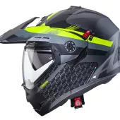 Kask motocyklowy Caberg Tourmax X Sarabe matt gun metal/czarno-żółty fluo