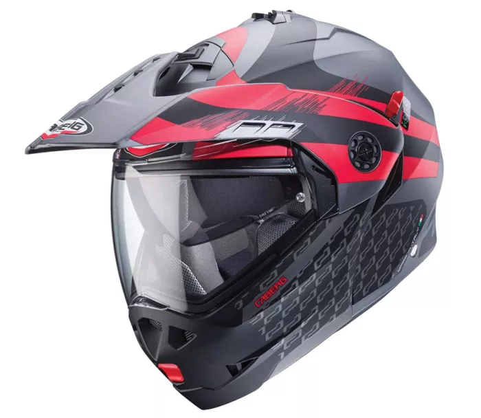 Kask motocyklowy Caberg Tourmax X Sarabe metal/black/red