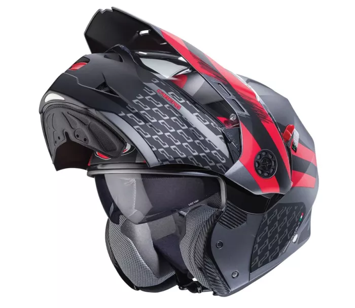 Kask motocyklowy Caberg Tourmax X Sarabe metal/black/red