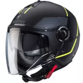 Kask motocyklowy Caberg Riviera V4X Geo matowy czarny/żółty fluo/antracyt