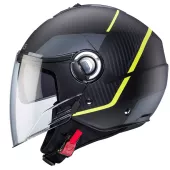 Kask motocyklowy Caberg Riviera V4X Geo matowy czarny/żółty fluo/antracyt