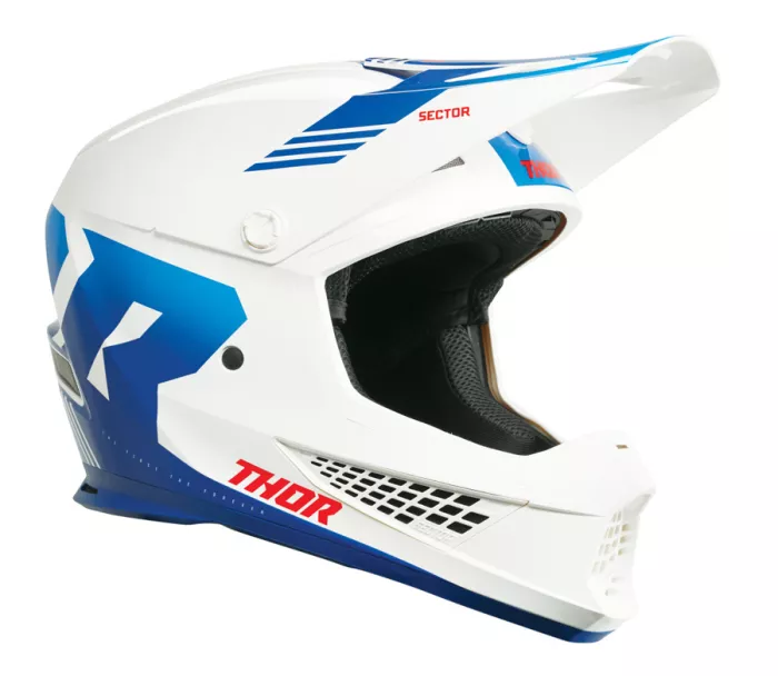 Kask motocrossowy Thor Sector 2 Carve white/blue