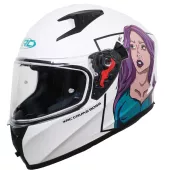 Kask motocyklowy XRC CRIME BOSS matt white