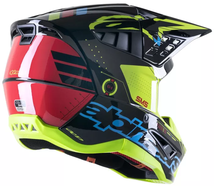 Kask motocrossowy Alpinestars S-M5 Action czarno/żółty połysk