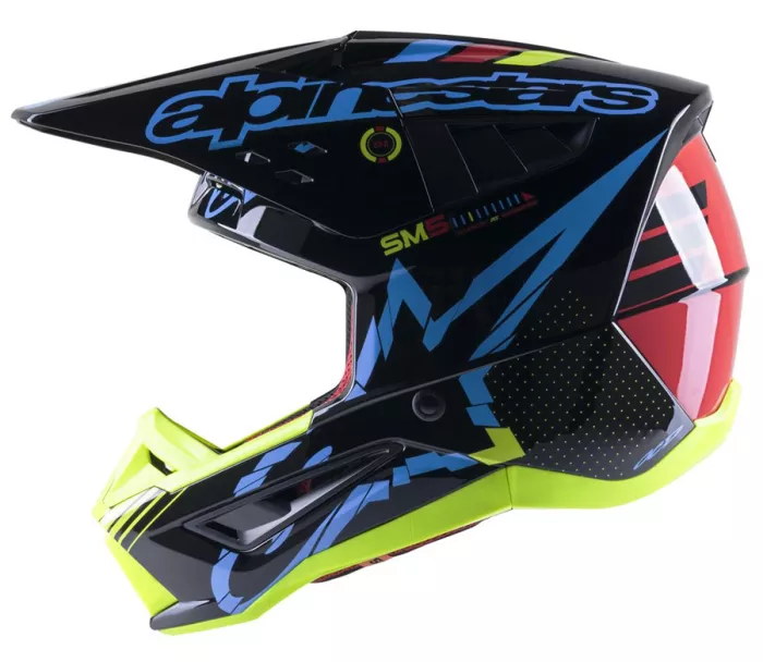 Kask motocrossowy Alpinestars S-M5 Action czarno/żółty połysk