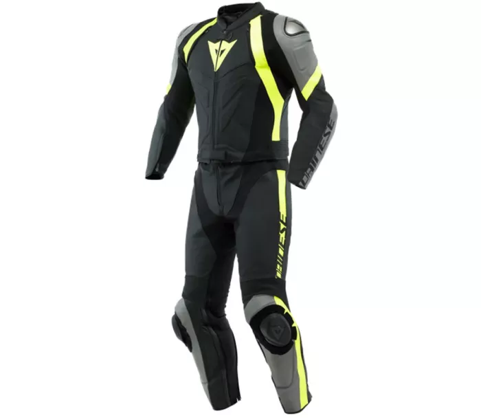 Kombinezon do motocykla Dainese AVRO 4 CZARNO-MATOWY/CHARCHOAL/FLUO/YELLOW