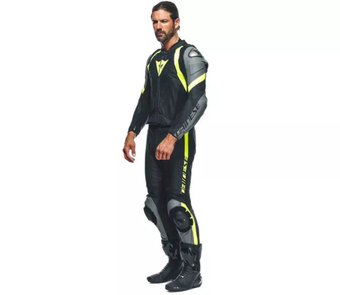 Kombinezon do motocykla Dainese AVRO 4 CZARNO-MATOWY/CHARCHOAL/FLUO/YELLOW