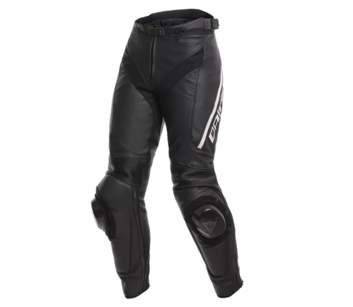 Damskie spodnie motocyklowe Dainese Delta 3 czarno/czarno/białe