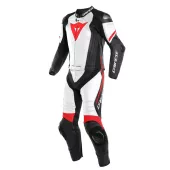 Kombinezon motocyklowy Dainese Laguna Seca 4 czarny mat / biały / fluo czerwony