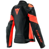 Damska kurtka motocyklowa Dainese RACING 4 BLACK / FLUO-RED