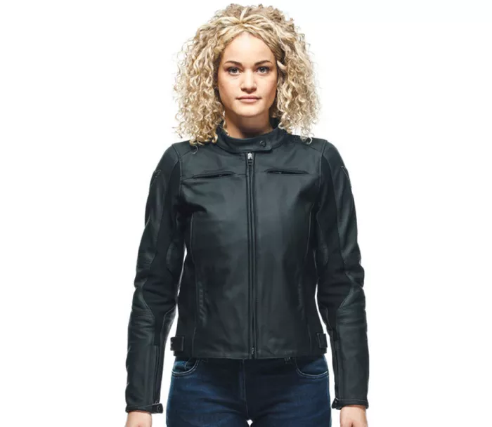 Damska kurtka Dainese RAZON 2 LADY LEATHER JACKET Czarna