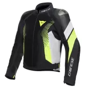 Skórzana kurtka motocyklowa Dainese Super Rider 2 Absoluteshell czarno/biało/żółta