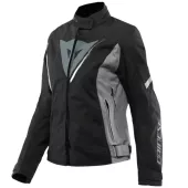 Damska kurtka Dainese 24G GREAT LADY D-DRY JACKET BLACK / CHARCOAL-GREY / BIAŁY