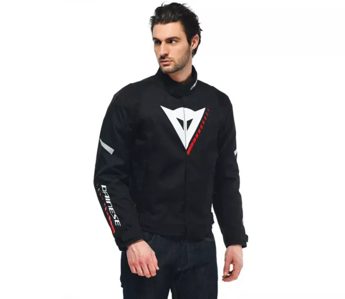 Kurtka motocyklowa Dainese VELOCE D-DRY®BLACK/WHITE/LAVA-RED