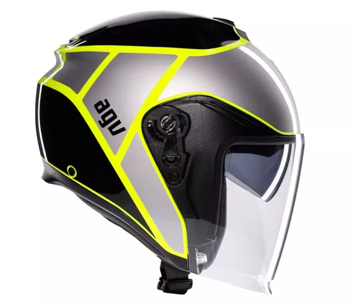 Kask otwarty AGV IRIDES E2206 DAVAO BLACK/GREY/YELLOW FLUO