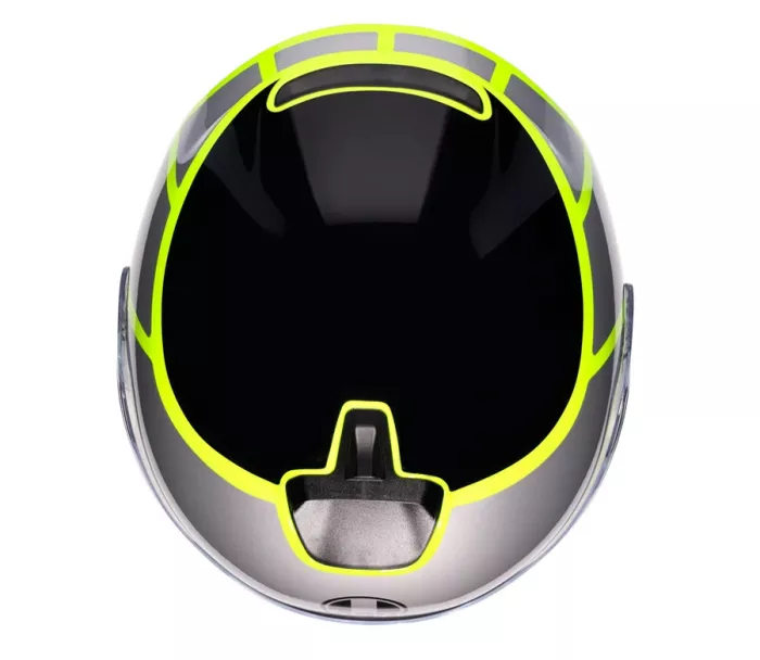 Kask otwarty AGV IRIDES E2206 DAVAO BLACK/GREY/YELLOW FLUO