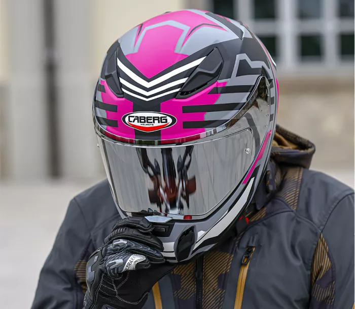 Integralny kask Caberg Drift Evo II Horizon matt grey/black/fuchsia