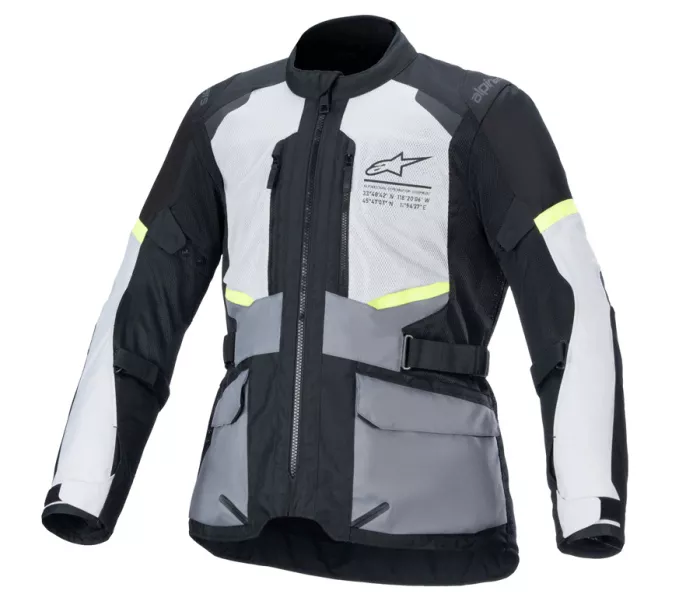 Męska kurtka motocyklowa Alpinestars Andes Air Drystar ice grey/dark grey/black