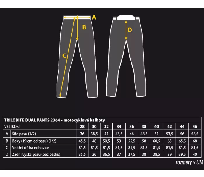 Spodnie motocyklowe Trilobite Dual 2.0 spodnie 2w1 czarne