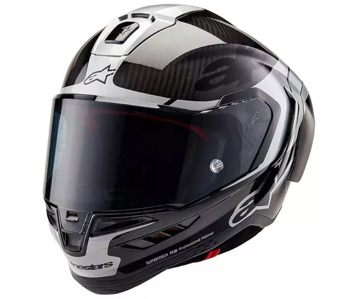 Kask motocyklowy Alpinestars Supertech R10 Element black/carbon silver/black glossy