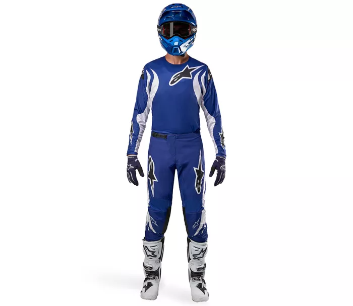 Koszulka motocrossowa Alpinestars Fluid Lucent w kolorze niebiesko-białym