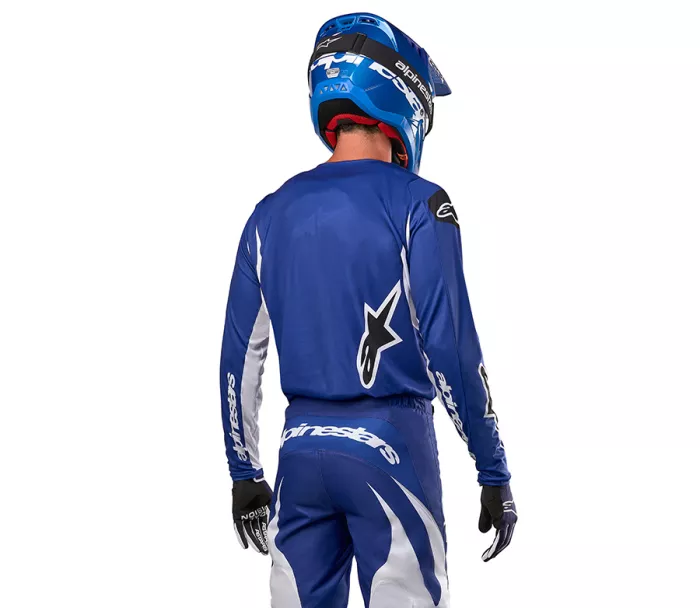 Koszulka motocrossowa Alpinestars Fluid Lucent w kolorze niebiesko-białym