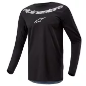 Koszulka MX Alpinestars Fluid grafitowo-czarno-srebrna