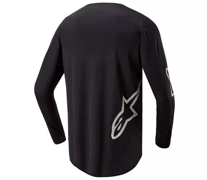 Koszulka MX Alpinestars Fluid grafitowo-czarno-srebrna