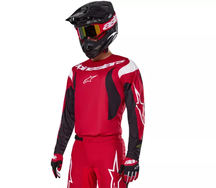 Koszulka motocrossowa Alpinestars Fluid Haul bright red/black