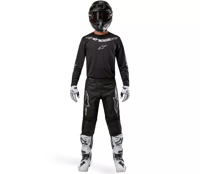 Spodnie MX Alpinestars Fluid grafitowo-czarno-srebrne