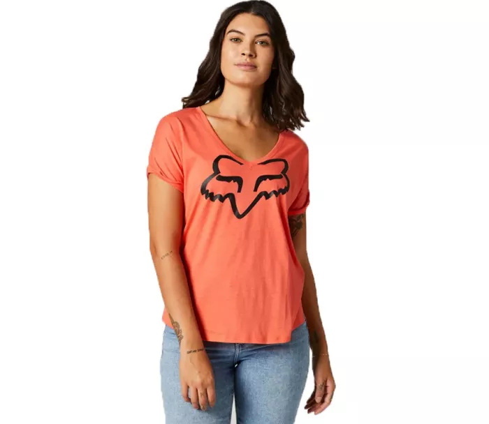 T-shirt damski FOX 25718-502 Boundary Ss Top - Flaming