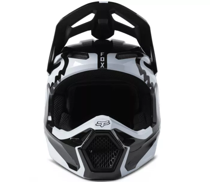 Dziecięcy kask motocrossowy Fox Yth V1 Leed Kask Dot/Ece Czarny/Biały