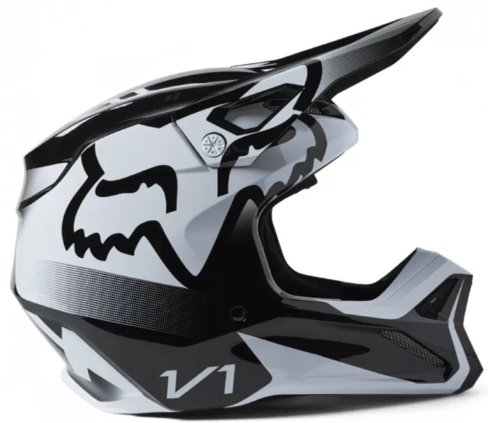 Dziecięcy kask motocrossowy Fox Yth V1 Leed Kask Dot/Ece Czarny/Biały