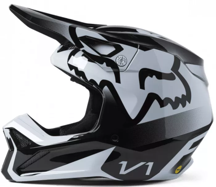 Dziecięcy kask motocrossowy Fox Yth V1 Leed Kask Dot/Ece Czarny/Biały