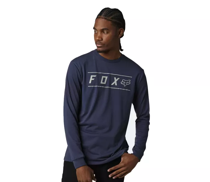 T-shirt Fox Pinnacle Ls Tech Tee Heather Deep Cobalt