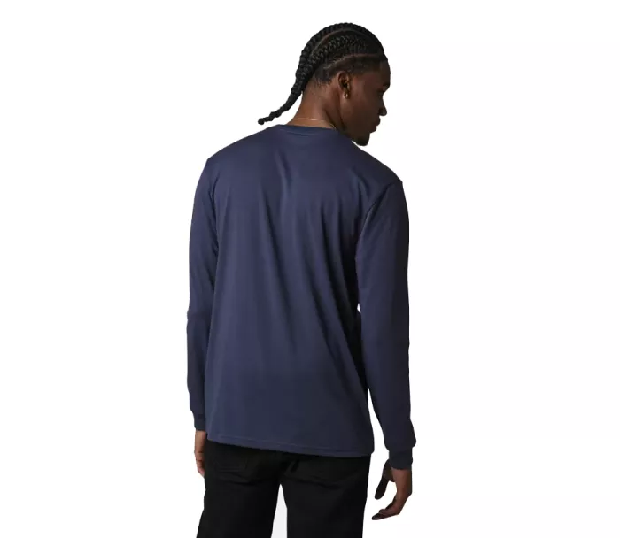 T-shirt Fox Pinnacle Ls Tech Tee Heather Deep Cobalt