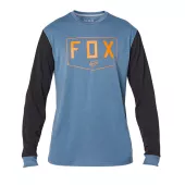 T-shirt Fox Shield Ls Tech niebieska stal