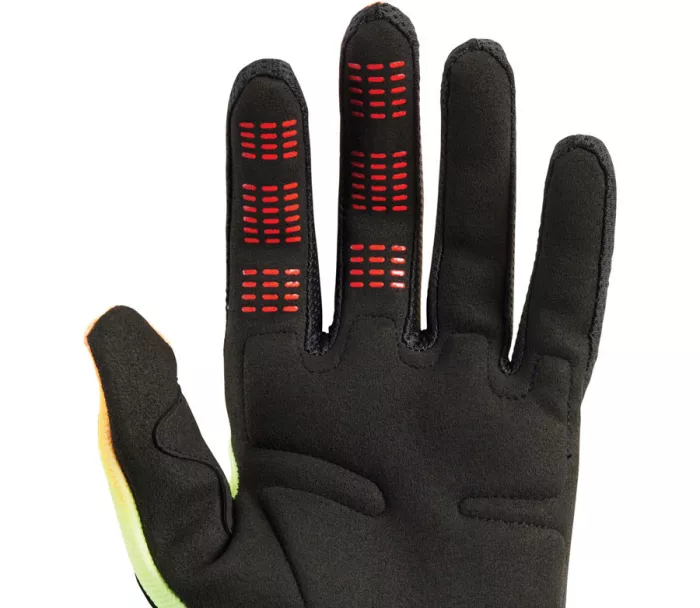 Rękawice motocrossowe Fox 180 Glove Statk - czerwono-żółte