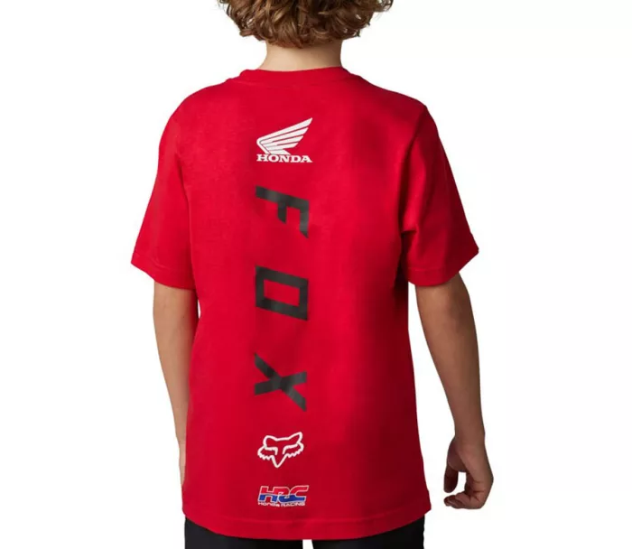 Koszulka dziecięca Fox Youth X Honda Ss Tee - Flame Red