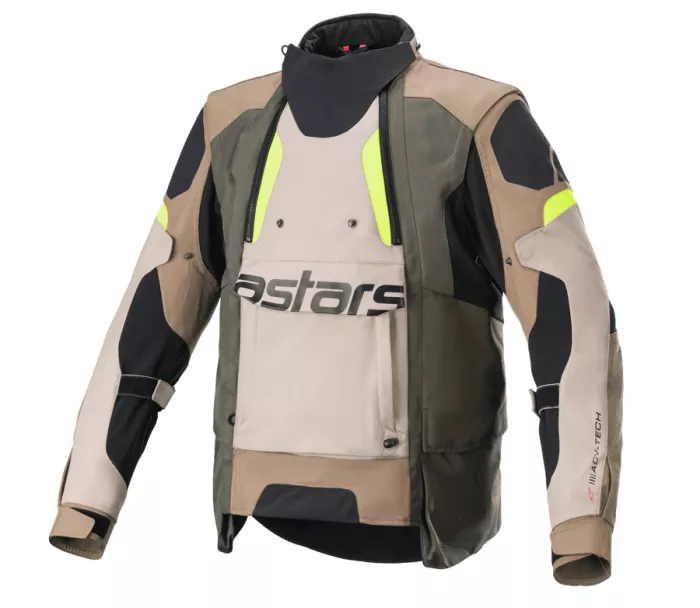 Kurtka męska Alpinestars Halo Drystar khaki/sand/yellow fluo