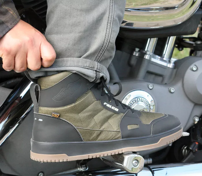 Buty motocyklowy Falco Harlem army green