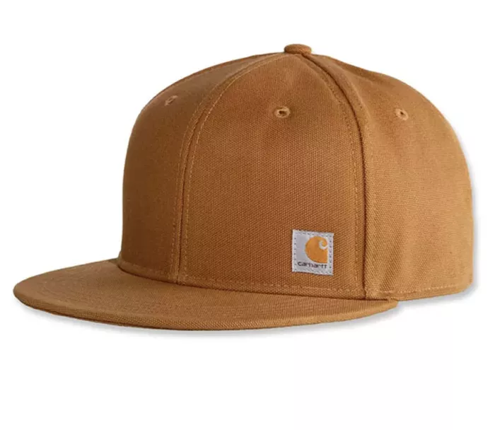 Czapka CARHARTT FIRM DUCK FLAT BRIM CARHARTT®BROWN