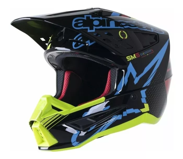 Kask motocrossowy Alpinestars S-M5 Action czarno/żółty połysk