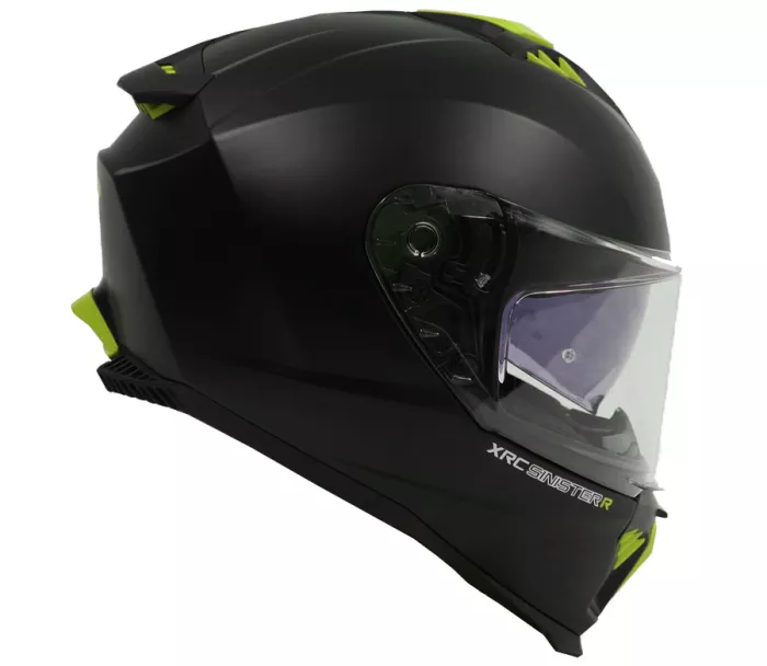 Kask motocyklowy XRC Sinister R czarny/żółty fluo rozmiar