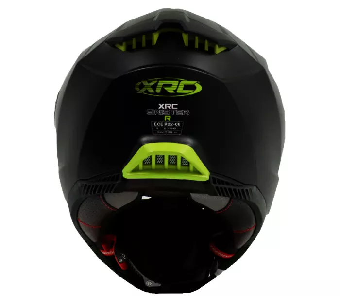 Kask motocyklowy XRC Sinister R czarny/żółty fluo rozmiar