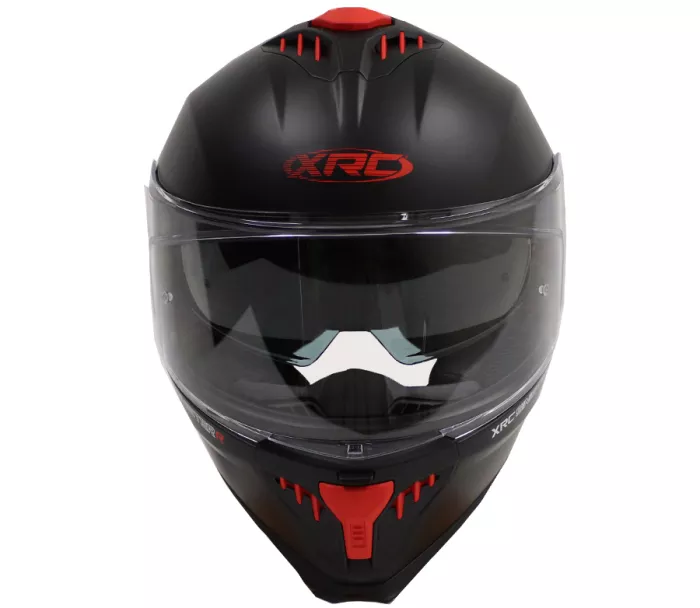 Kask motocyklowy XRC Sinister R matowy czarny/czerwony