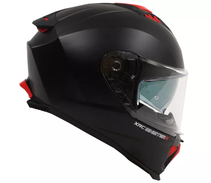 Kask motocyklowy XRC Sinister R matowy czarny/czerwony