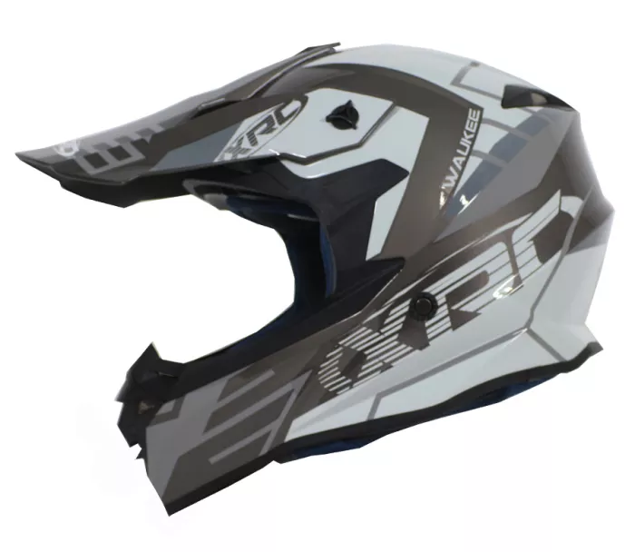 Kask motocrossowy XRC MX Waukee szary/ciemnoszary/biały